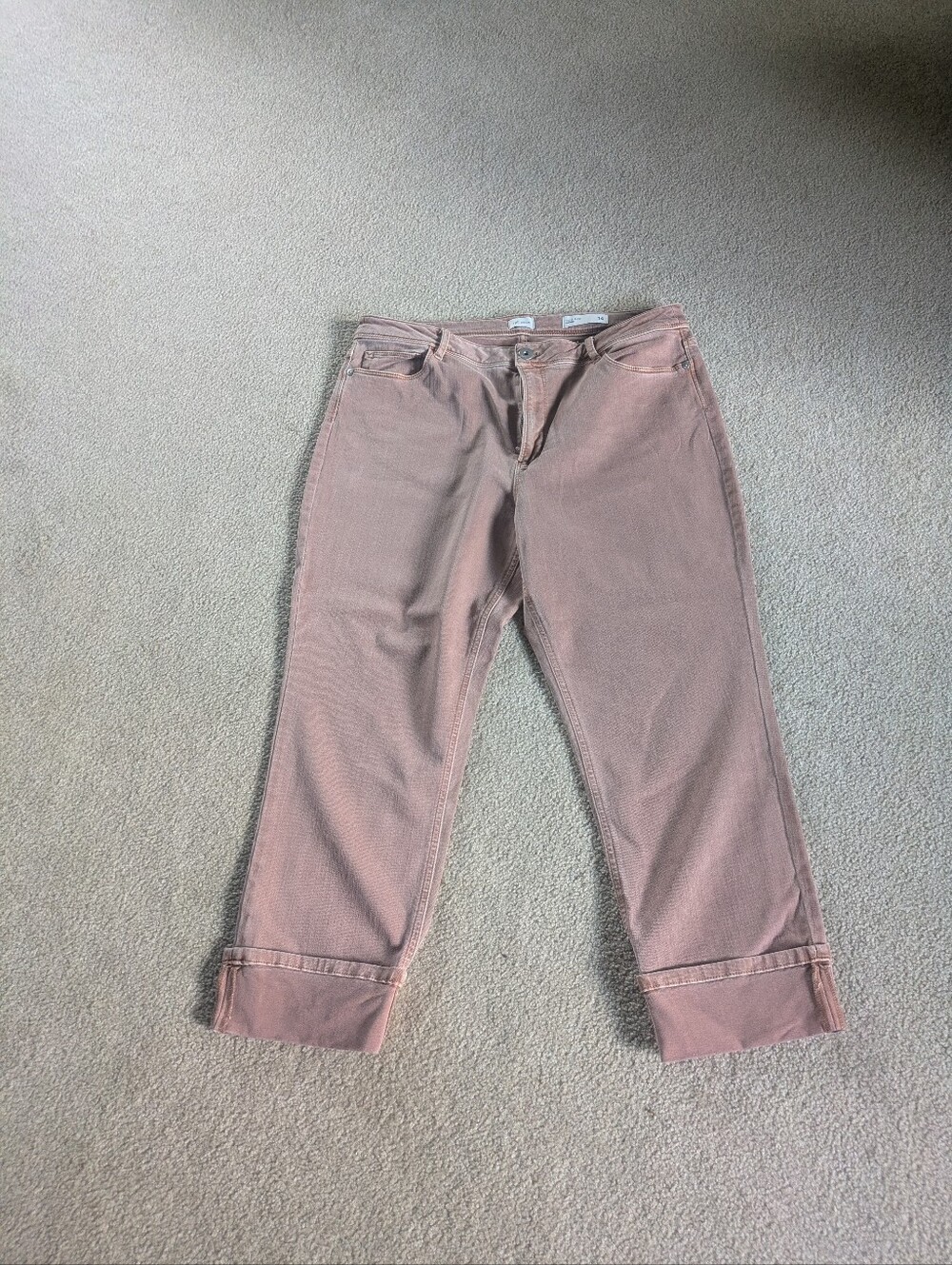 J. Jill Red Clay High Rise Cropped Jeans